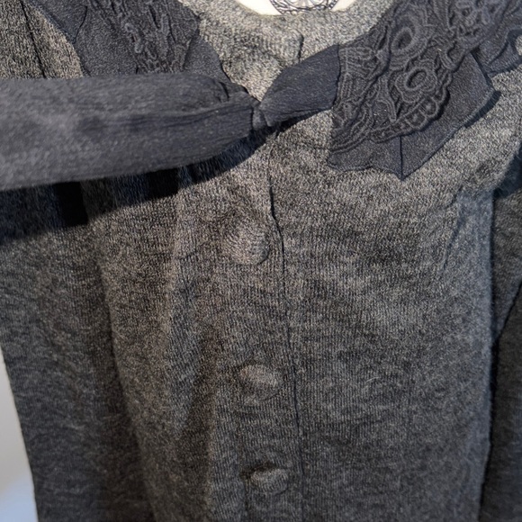 A'Reve Gray and Black Lace Midi Dress - Picture 8 of 9